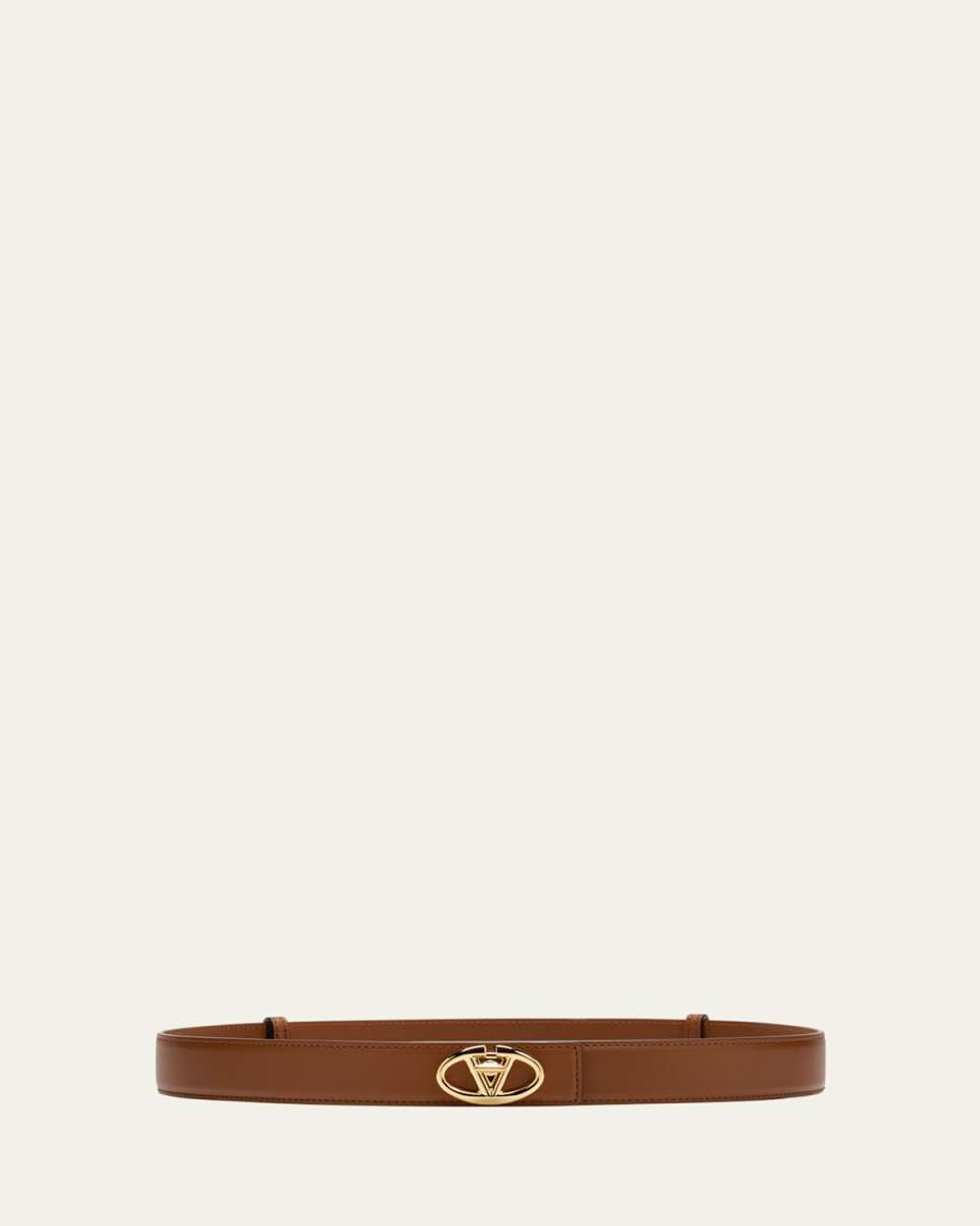 V-Logo Bold Edition Leather Belt